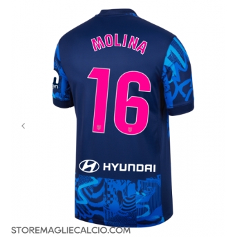 Atletico Madrid Nahuel Molina #16 Maglia Gara Terza Repliche 2024-25